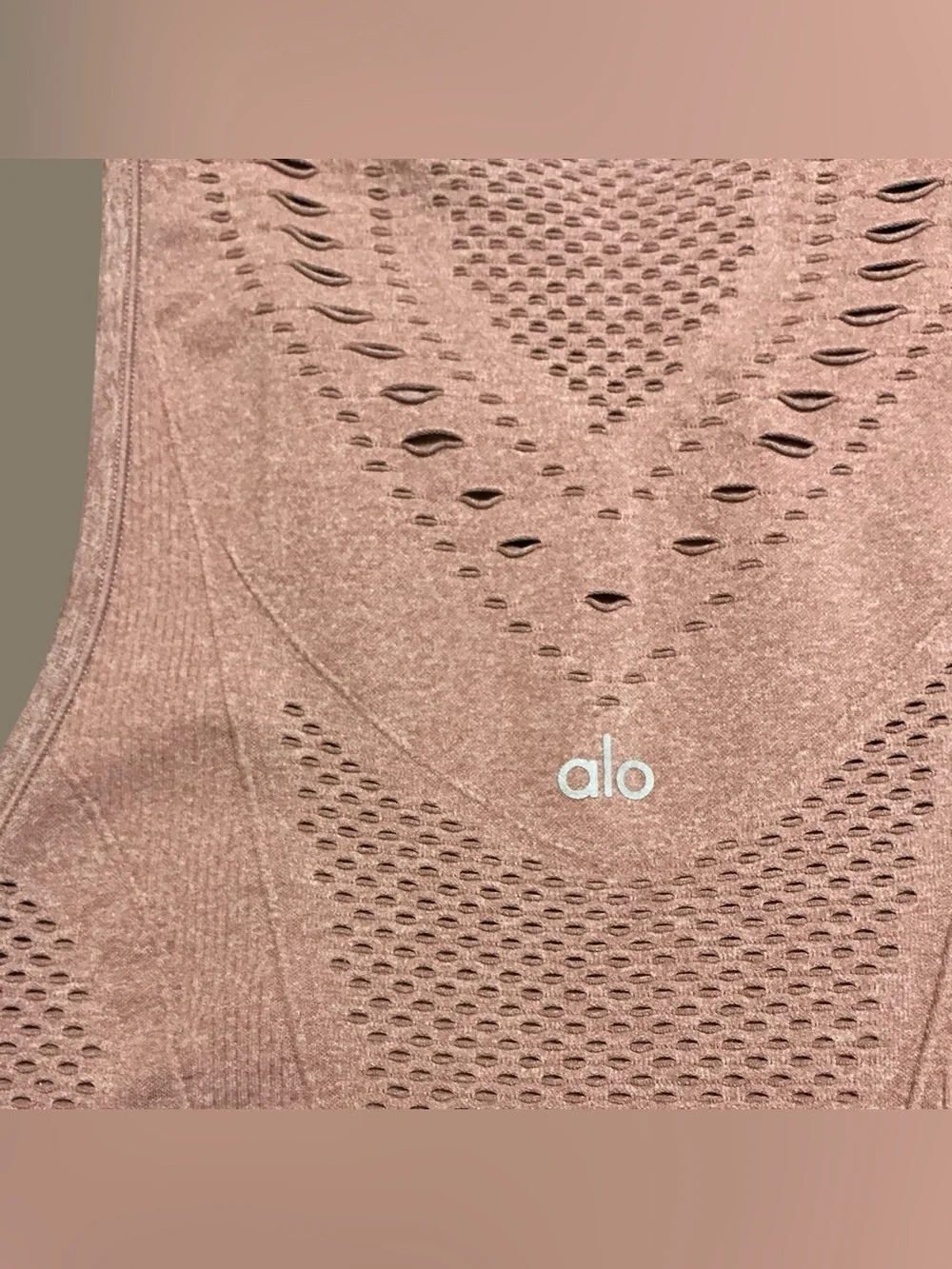 Alo Yoga Lark Seamless Tank Pale Mauve Small
